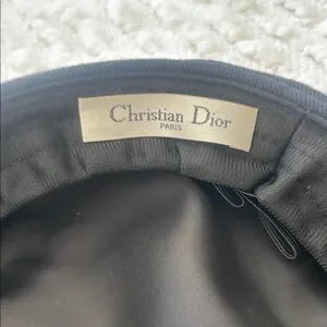 Dior | Accessories | Dior Navy Cap With Gold Logo | Poshmark display picture 3
